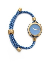 Женские синие кожаные часы от RumbaTime