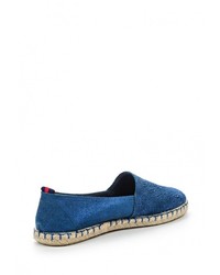 Женские синие кожаные эспадрильи от Dali