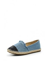 Женские синие кожаные эспадрильи от Queen Vivi