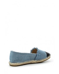 Женские синие кожаные эспадрильи от Queen Vivi