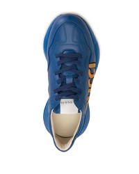 Мужские синие кроссовки от Gucci