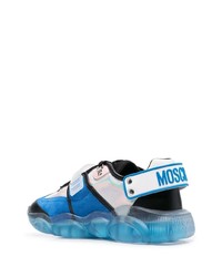 Мужские синие кроссовки от Moschino