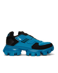 Мужские синие кроссовки от Prada