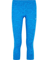 Синие леггинсы с принтом от Nike
