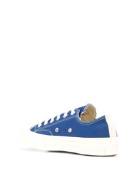 Мужские синие низкие кеды из плотной ткани с принтом от COMME DES GARÇONS PLAY X CONVERSE