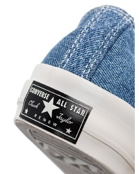 Мужские синие низкие кеды из плотной ткани от Converse