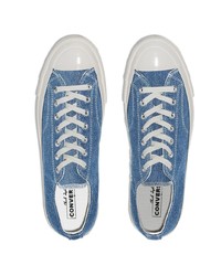 Мужские синие низкие кеды из плотной ткани от Converse