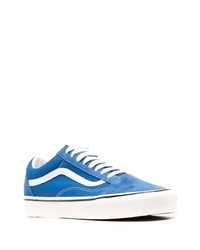 Мужские синие низкие кеды из плотной ткани от Vans