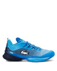 Синие низкие кеды с украшением