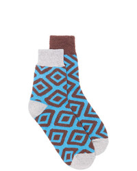 Мужские синие носки с принтом от Sacai