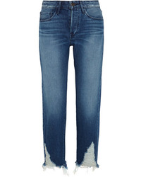 Синие рваные джинсы-бойфренды от 3x1