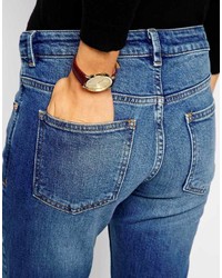 Синие рваные джинсы-бойфренды от Asos