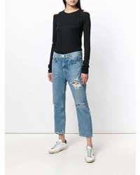 Синие рваные джинсы-бойфренды от Rag & Bone