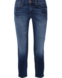 Синие рваные джинсы-бойфренды от J Brand