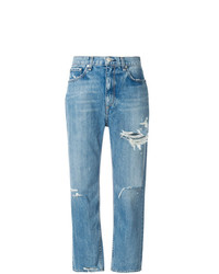 Синие рваные джинсы-бойфренды от Rag & Bone
