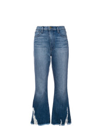 Синие рваные джинсы-клеш от Frame Denim
