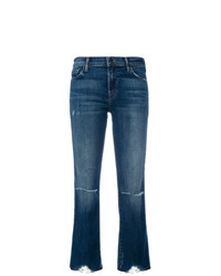 Синие рваные джинсы-клеш от J Brand