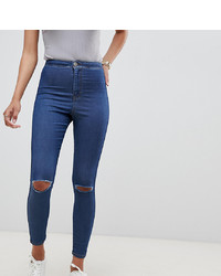 Синие рваные джинсы скинни от ASOS DESIGN
