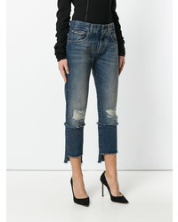 Синие рваные джинсы скинни от Dolce & Gabbana