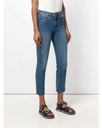 Синие рваные джинсы скинни от A.P.C.