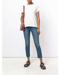 Синие рваные джинсы скинни от A.P.C.