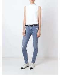 Синие рваные джинсы скинни от Rag & Bone