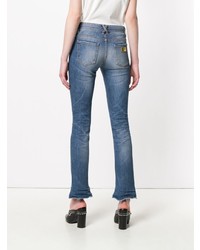 Синие рваные джинсы скинни от Just Cavalli