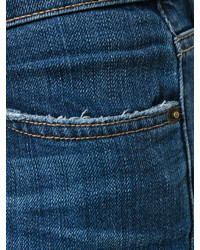 Синие рваные джинсы скинни от Current/Elliott
