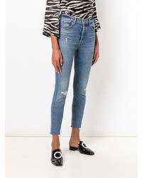 Синие рваные джинсы скинни от Grlfrnd