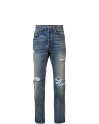 Мужские синие рваные джинсы от 321