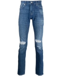 Мужские синие рваные джинсы от 7 For All Mankind