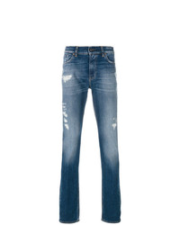 Мужские синие рваные джинсы от 7 For All Mankind