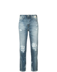 Женские синие рваные джинсы от AG Jeans