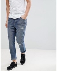 Мужские синие рваные джинсы от ASOS DESIGN