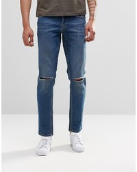 Мужские синие рваные джинсы от Asos