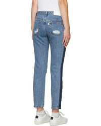 Женские синие рваные джинсы от Sjyp