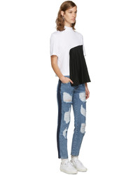 Женские синие рваные джинсы от Sjyp