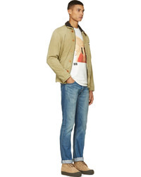 Мужские синие рваные джинсы от VISVIM