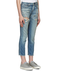 Женские синие рваные джинсы от Amo