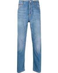 Мужские синие рваные джинсы от Brunello Cucinelli