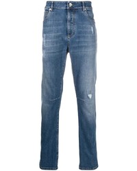 Мужские синие рваные джинсы от Brunello Cucinelli