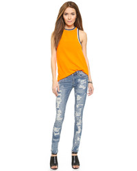 Женские синие рваные джинсы от Blank