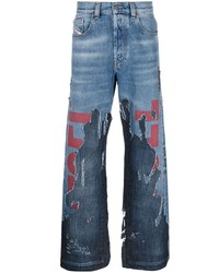 Мужские синие рваные джинсы от Diesel