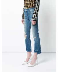 Женские синие рваные джинсы от Mother