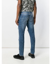 Мужские синие рваные джинсы от Overcome