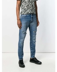 Мужские синие рваные джинсы от Overcome