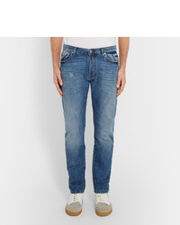 Мужские синие рваные джинсы от Valentino