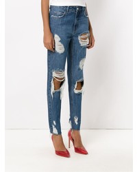 Женские синие рваные джинсы от Nk