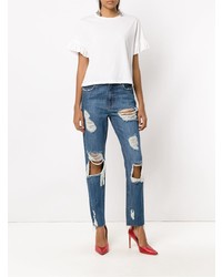 Женские синие рваные джинсы от Nk