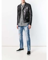 Мужские синие рваные джинсы от Philipp Plein